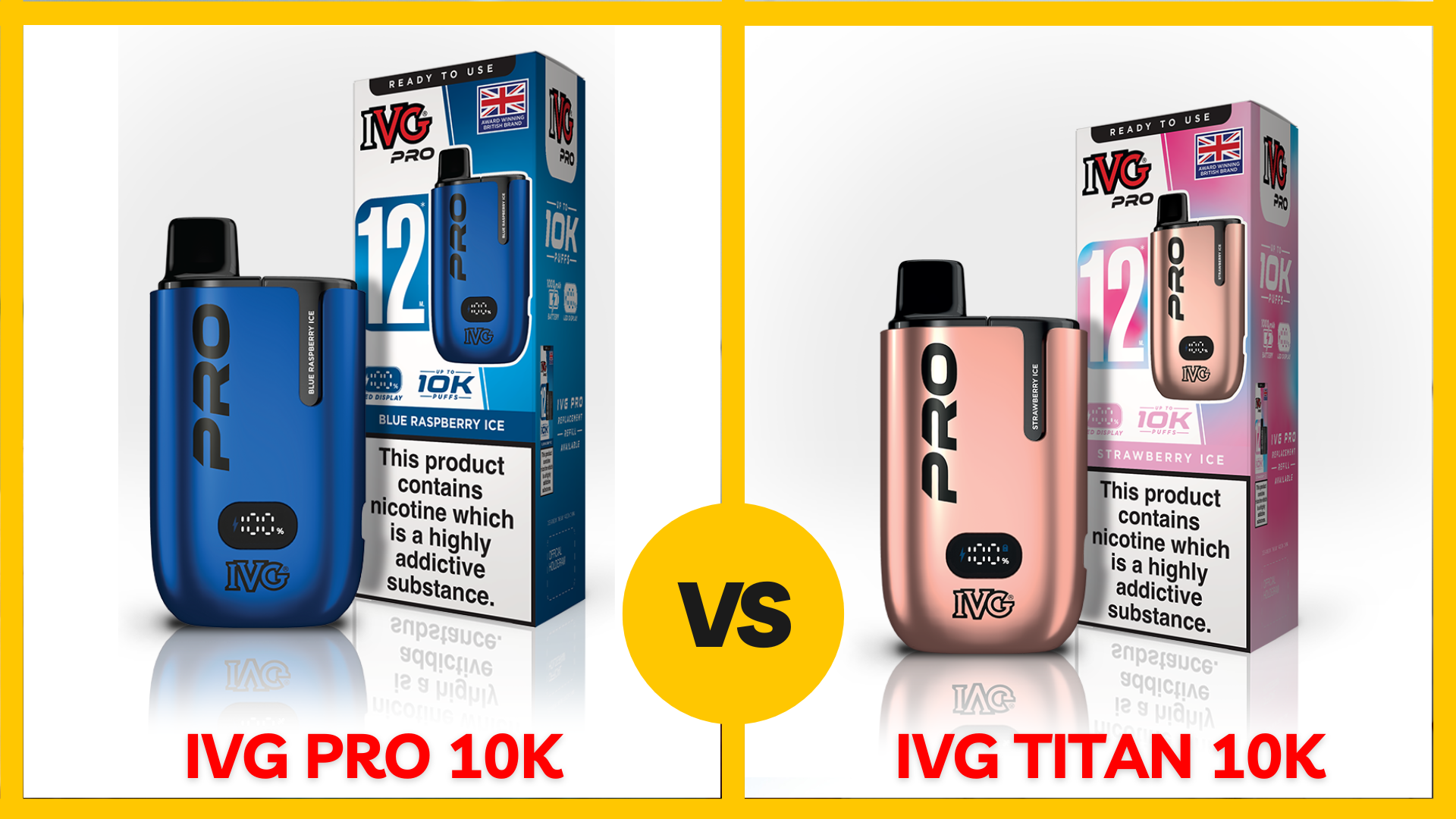 IVG Pro 10K vs Titan 10K Vape Pods Refill | Flavours, Specs & Value IVG Pro 10K vs Titan 10K Vape Pods Refill | Flavours, Specs & Value