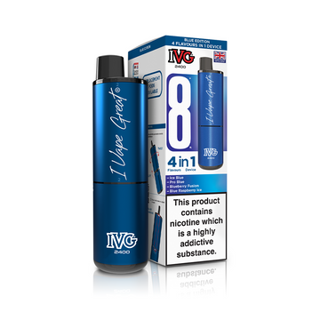 Blue Edition 2400 4 In 1 IVG Disposable Vape Pod Kit
