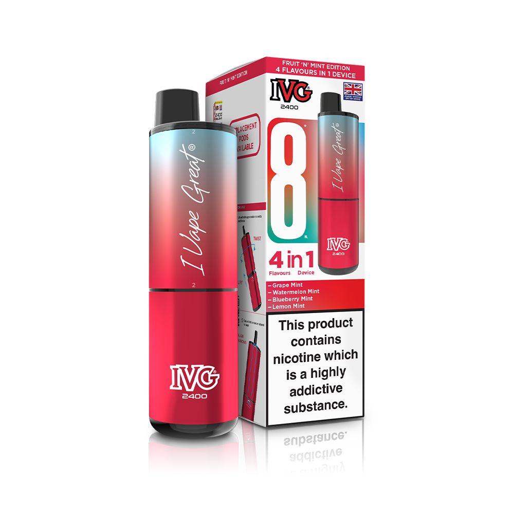 Fruit n Mint Edition 2400 4 In 1 IVG Disposable Vape Pod Kit