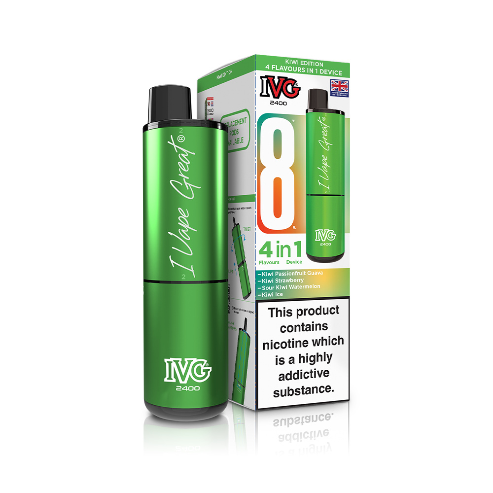 Kiwi Edition 2400 4 In 1 IVG Disposable Vape Pod Kit