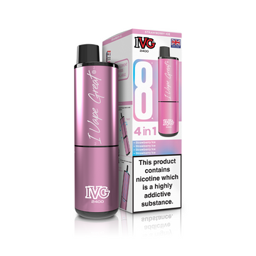 Strawberry Ice 2400 4 In 1 IVG Disposable Vape Pod Kit