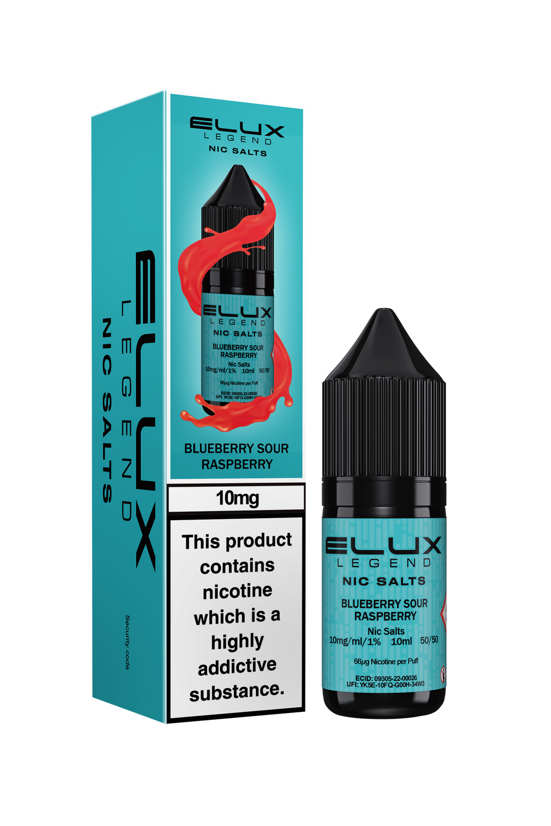 Blueberry Sour Raspberry Elux Legend E-Liquid (Nic Salt) 10ml