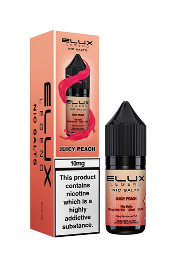 Juicy Peach Elux Legend E-Liquid (Nic Salt) 10ml
