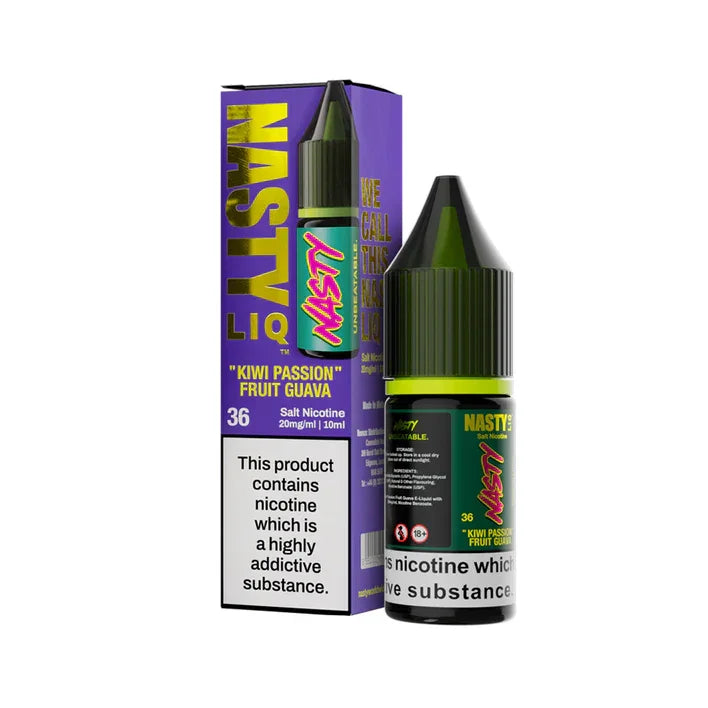 Kiwi Passionfruit Guava Nasty Liq E-Liquid (Nic Salt) 10ml