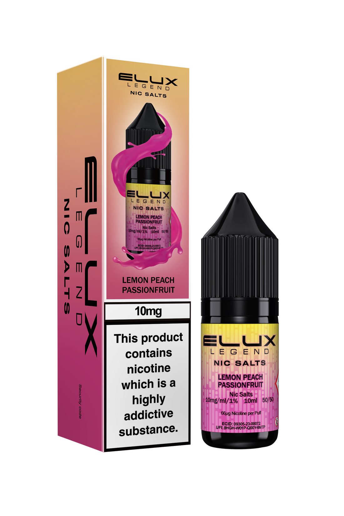Lemon Peach Passionfruit Elux Legend E-Liquid (Nic Salt) 10ml