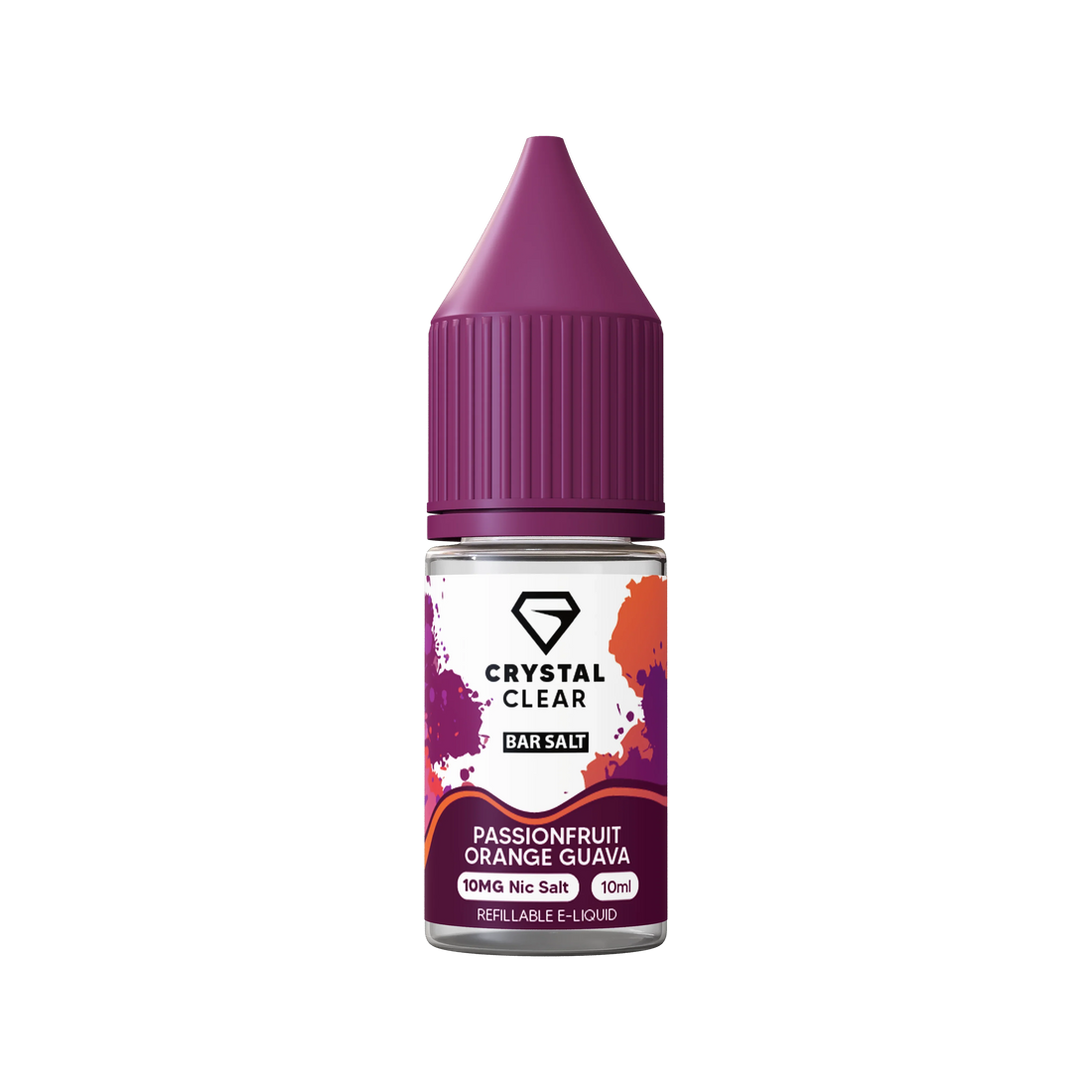 Passionfruit Orange Guava Crystal Clear E-Liquid (Nic Salt) 10ml