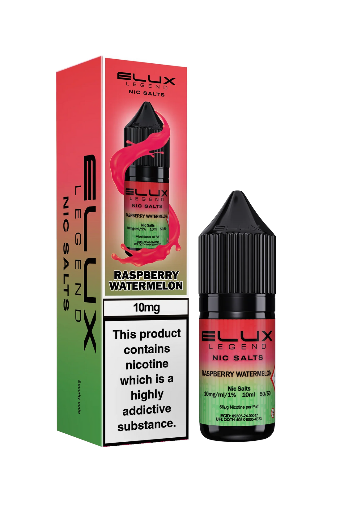 Raspberry Watermelon Elux Legend E-Liquid (Nic Salt) 10ml
