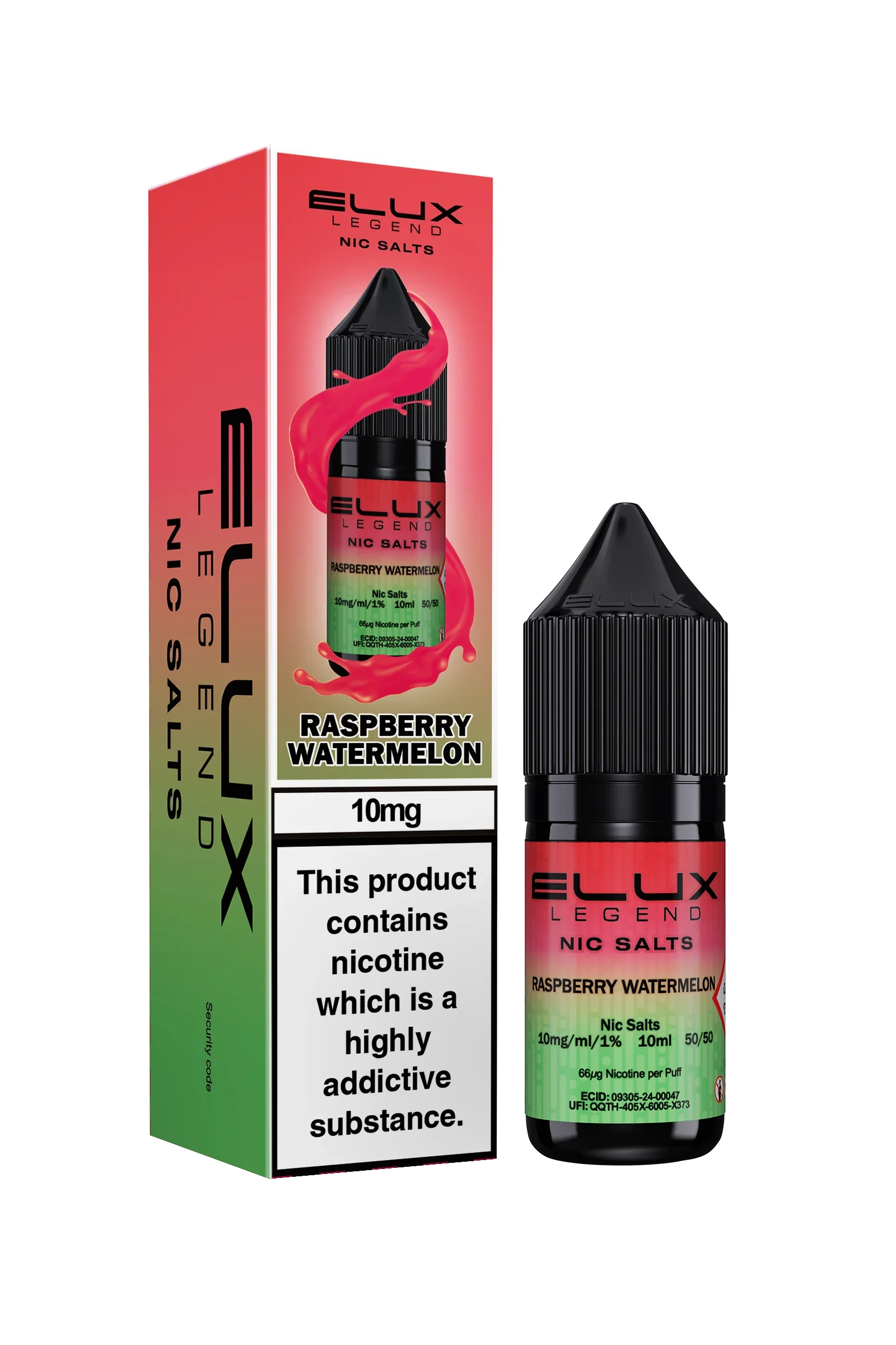 Raspberry Watermelon Elux Legend E-Liquid (Nic Salt) 10ml