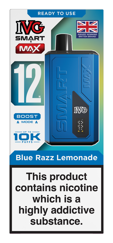 Blue Razz Lemonade Smart Max 10k IVG Disposable Vape Pod Kit