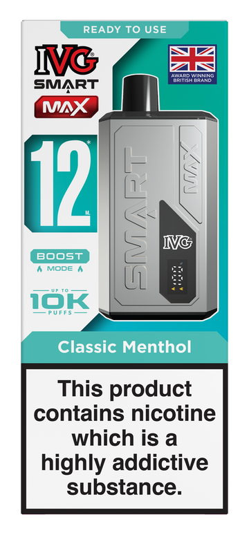 Classic Menthol Smart Max 10k IVG Disposable Vape Pod Kit