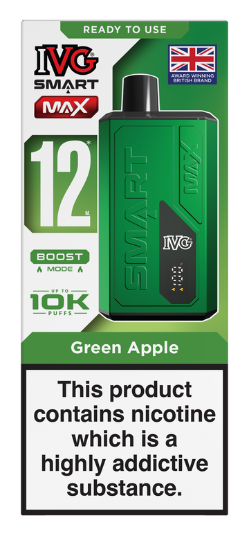 Green Apple Smart Max 10k IVG Disposable Vape Pod Kit