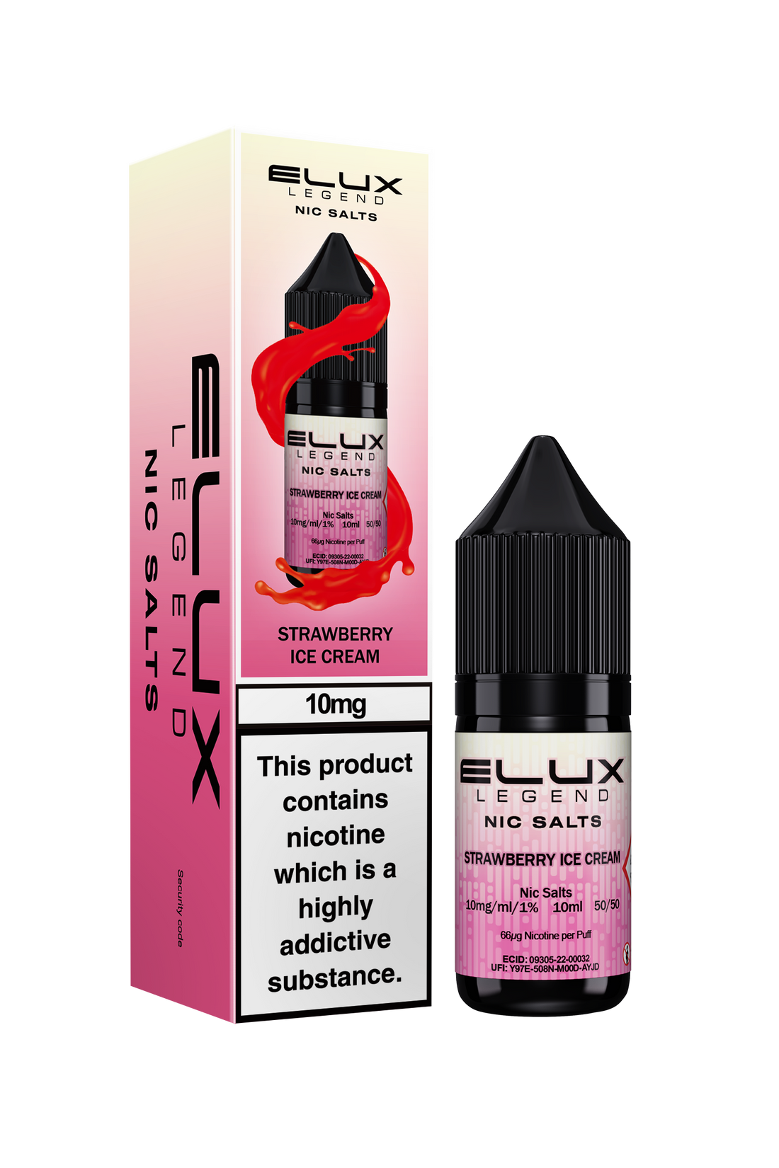 Strawberry Ice Cream Elux Legend E-Liquid (Nic Salt) 10ml