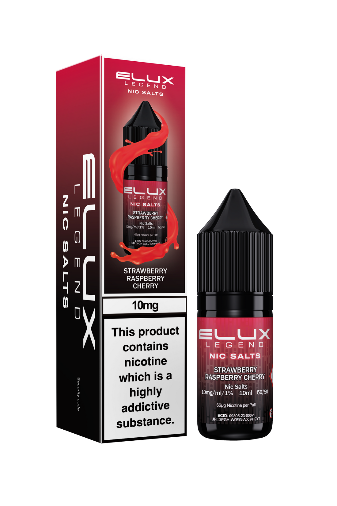 Strawberry Raspberry Cherry Elux Legend E-Liquid (Nic Salt) 10ml
