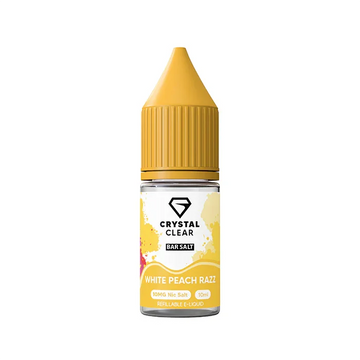 White Peach Razz Crystal Clear E-Liquid (Nic Salt) 10ml