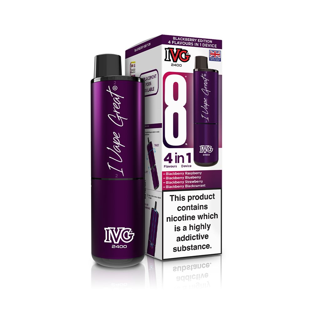Blackberry Edition 2400 4 In 1 IVG Disposable Vape Pod Kit
