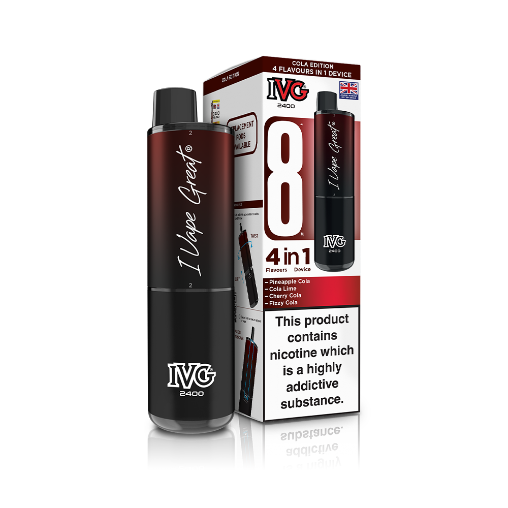 Strawberry Edition 2400 4 In 1 IVG Disposable Vape Pod Kit