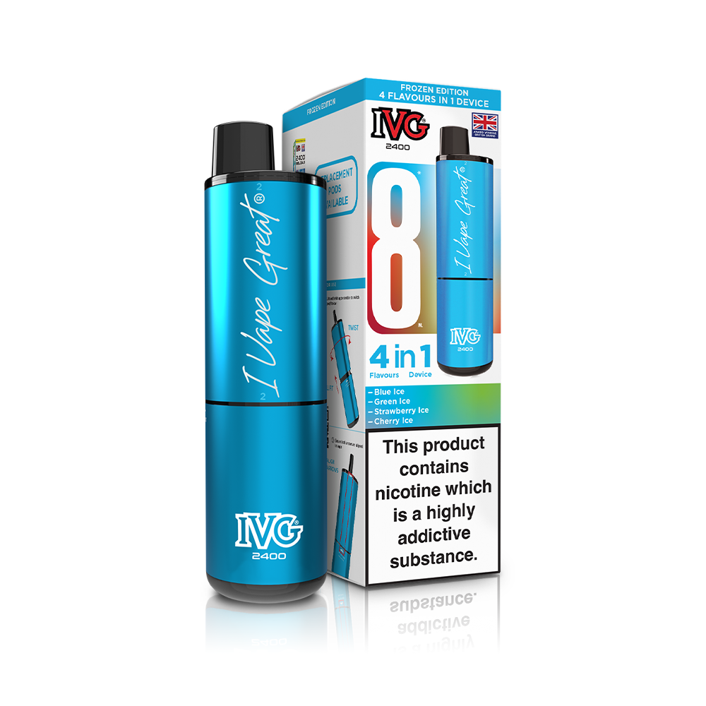 Red Raspberry Edition 2400 4 In 1 IVG Disposable Vape Pod Kit