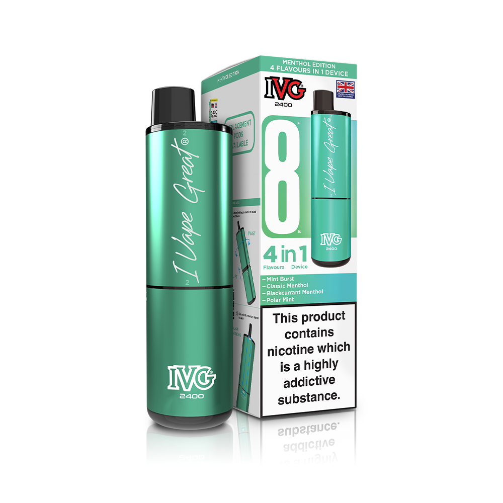 Menthol Edition 2400 4 In 1 IVG Disposable Vape Pod Kit