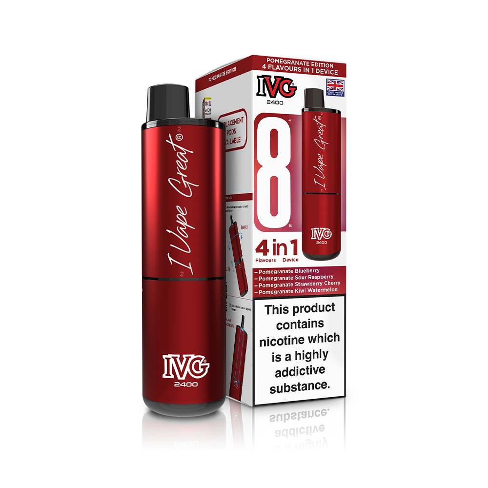 Blueberry Edition 2400 4 In 1 IVG Disposable Vape Pod Kit