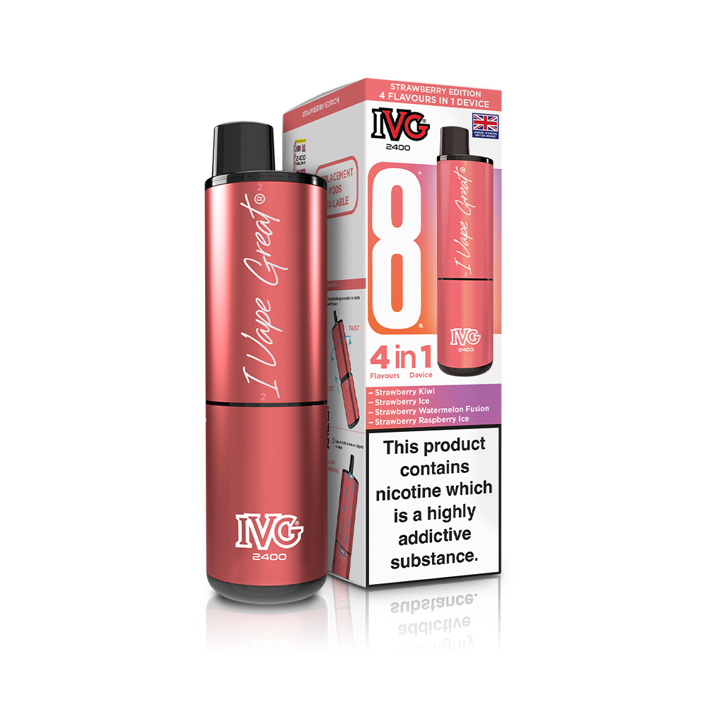 Guava Edition 2400 4 In 1 IVG Disposable Vape Pod Kit