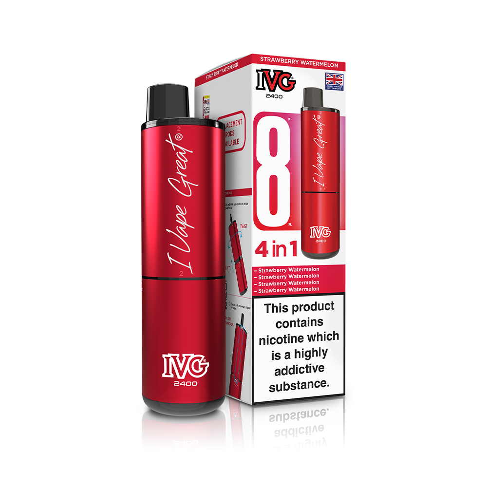 Grape Edition 2400 4 In 1 IVG Disposable Vape Pod Kit