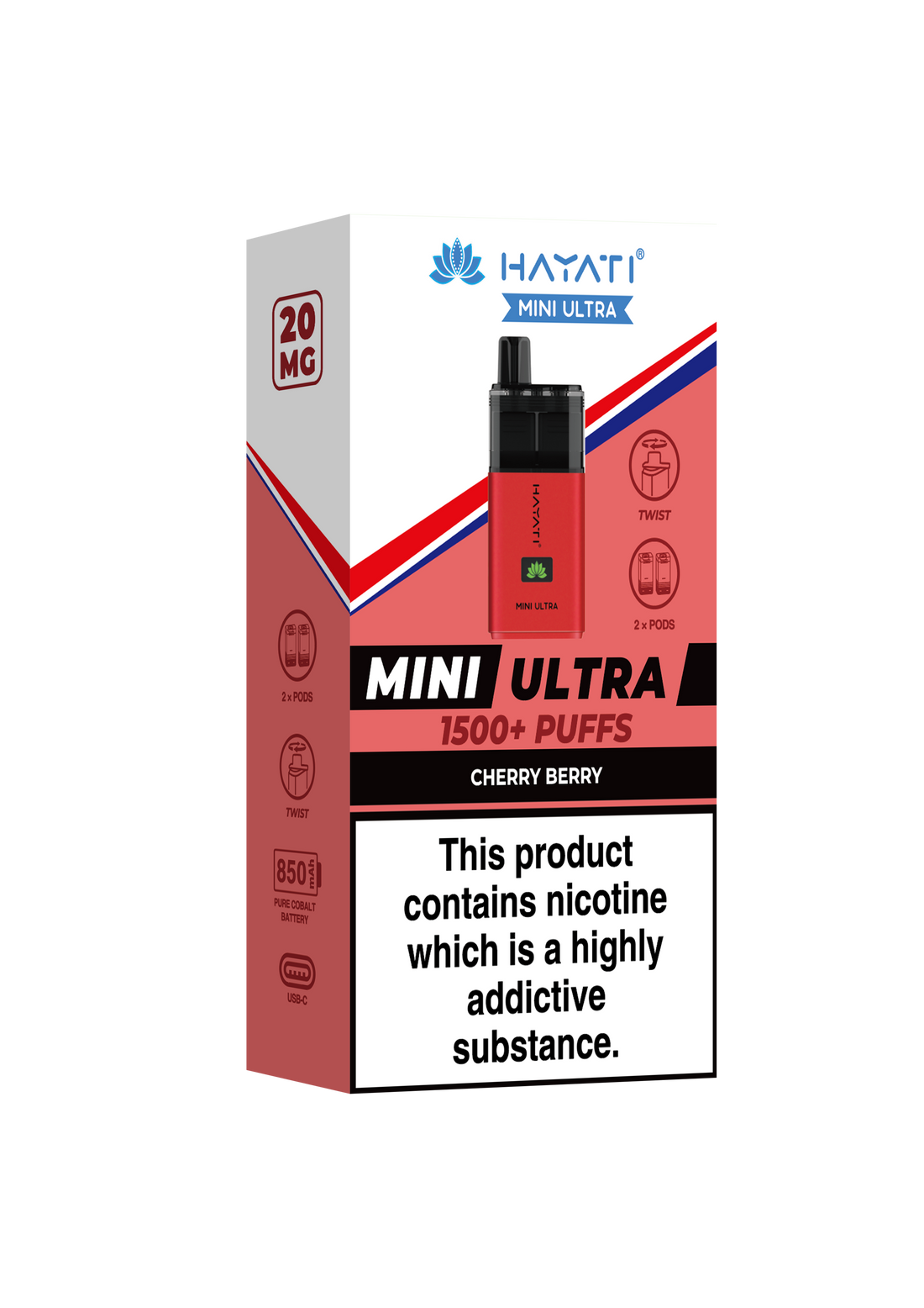 Cherry Berry Mini Ultra Hayati Disposable Vape Pod Kit
