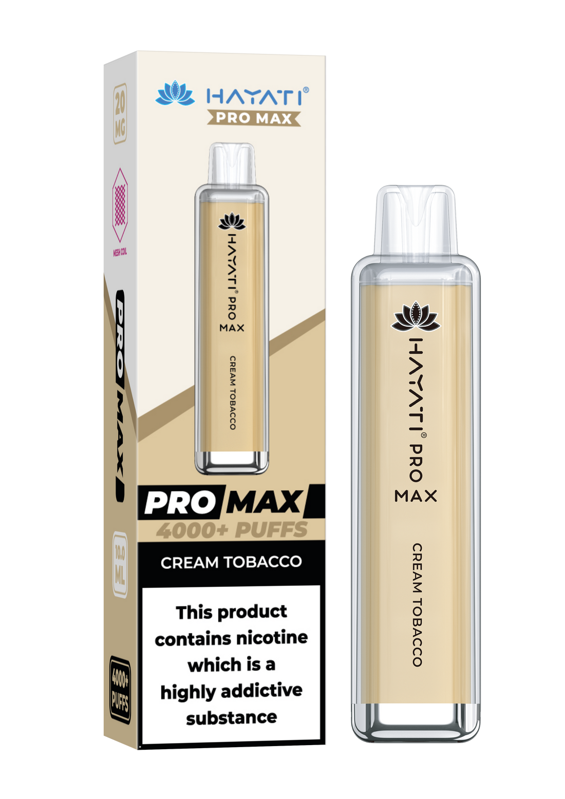 Cream Tobacco Hayati Pro Max 4000 Puff Disposable Vape