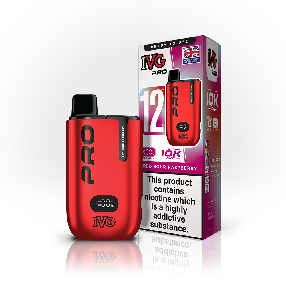 Red Sour Raspberry Pro 10K IVG Disposable Vape Pod Kit