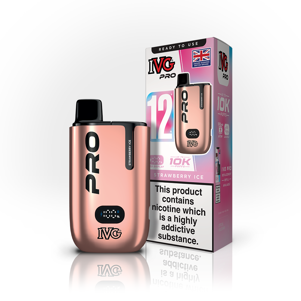 Strawberry Ice Pro 10K IVG Disposable Vape Pod Kit