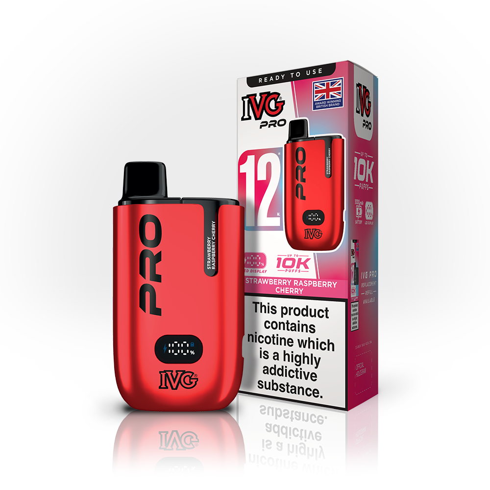 Strawberry Raspberry Cherry Pro 10K IVG Disposable Vape Pod Kit