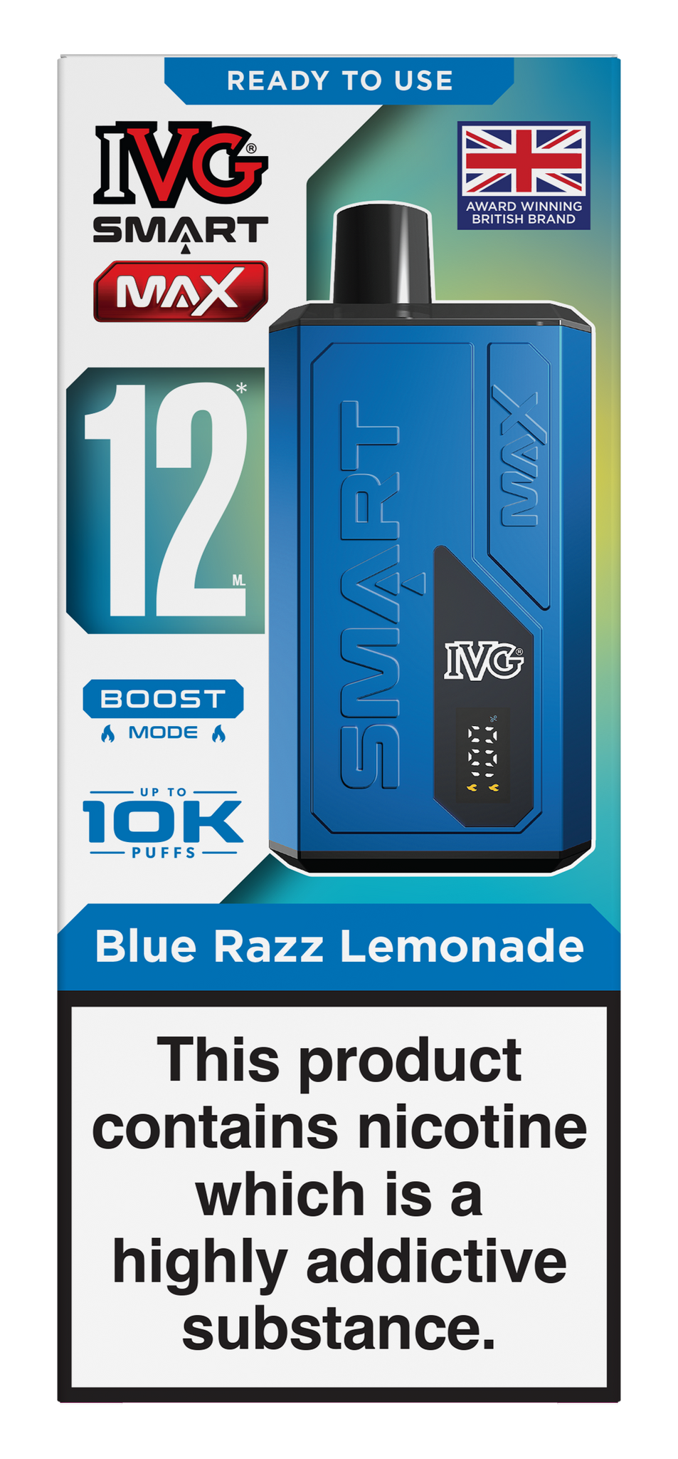 Blue Razz Lemonade Smart Max 10k IVG Disposable Vape Pod Kit