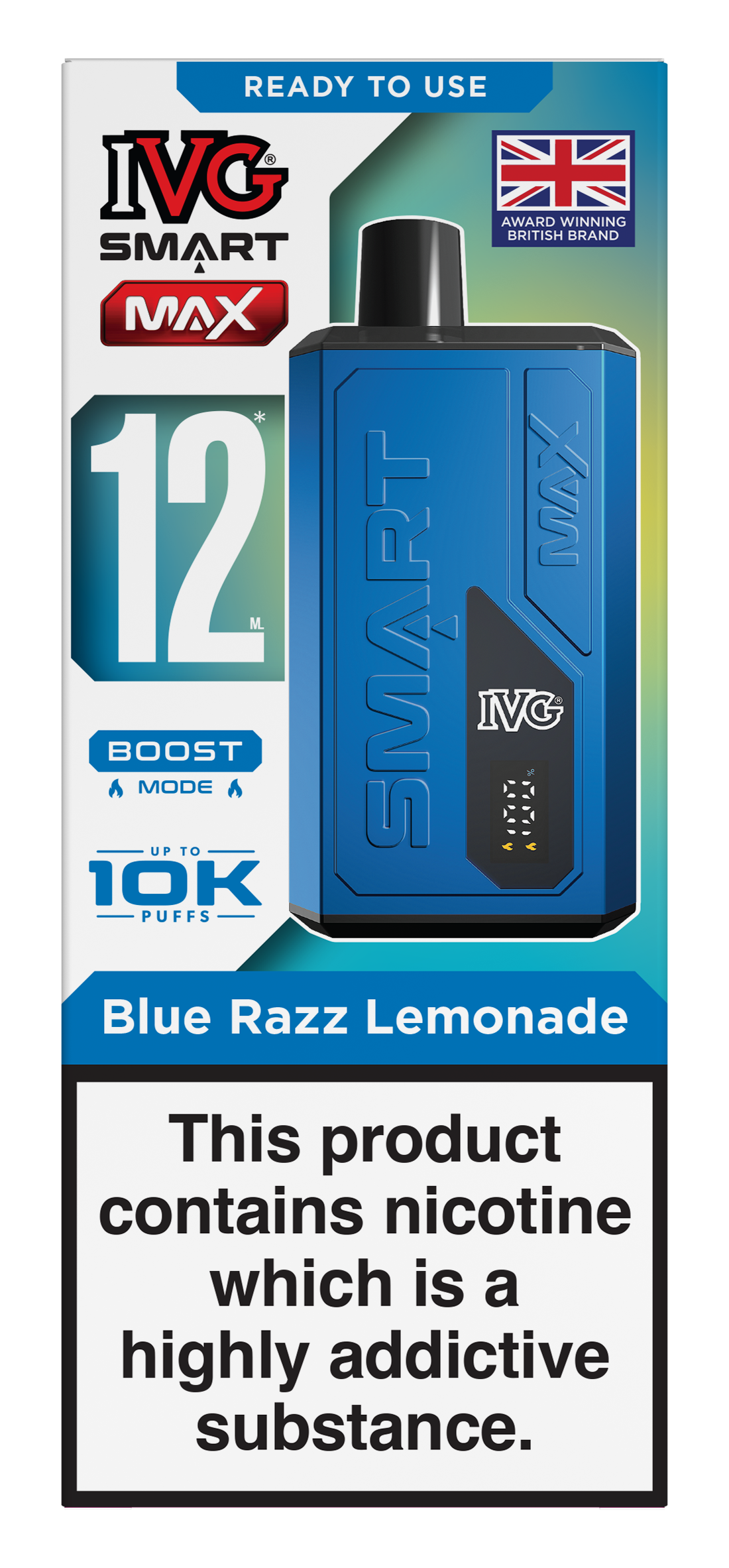 Blue Razz Lemonade Smart Max 10k IVG Disposable Vape Pod Kit