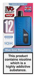 Blue Sour Raspberry Smart Max 10k IVG Disposable Vape Pod Kit