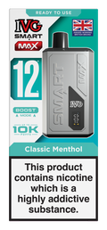 Classic Menthol Smart Max 10k IVG Disposable Vape Pod Kit