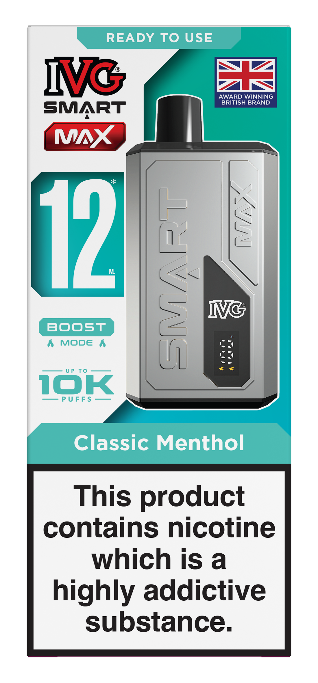 Classic Menthol Smart Max 10k IVG Disposable Vape Pod Kit