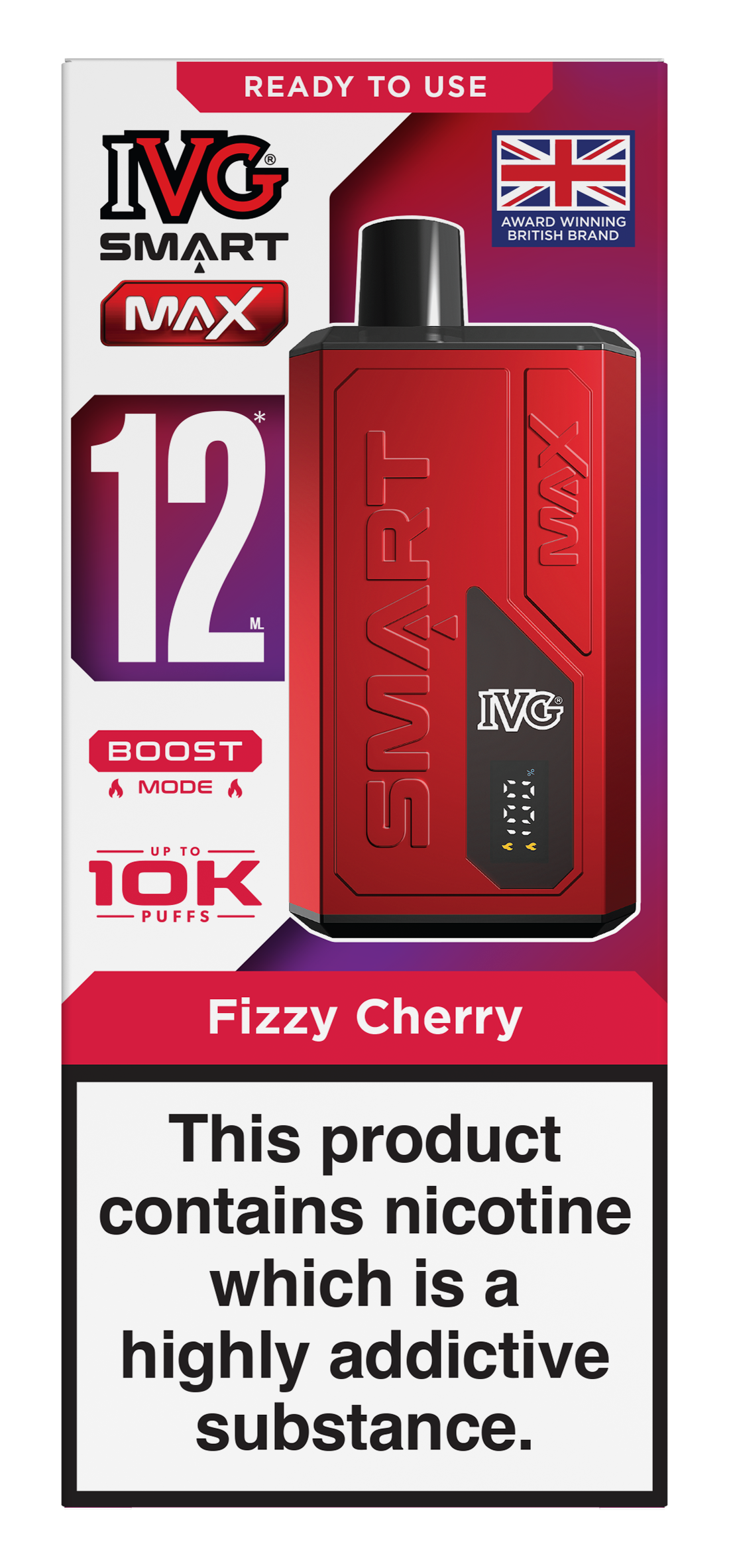Fizzy Cherry Smart Max 10k IVG Disposable Vape Pod Kit