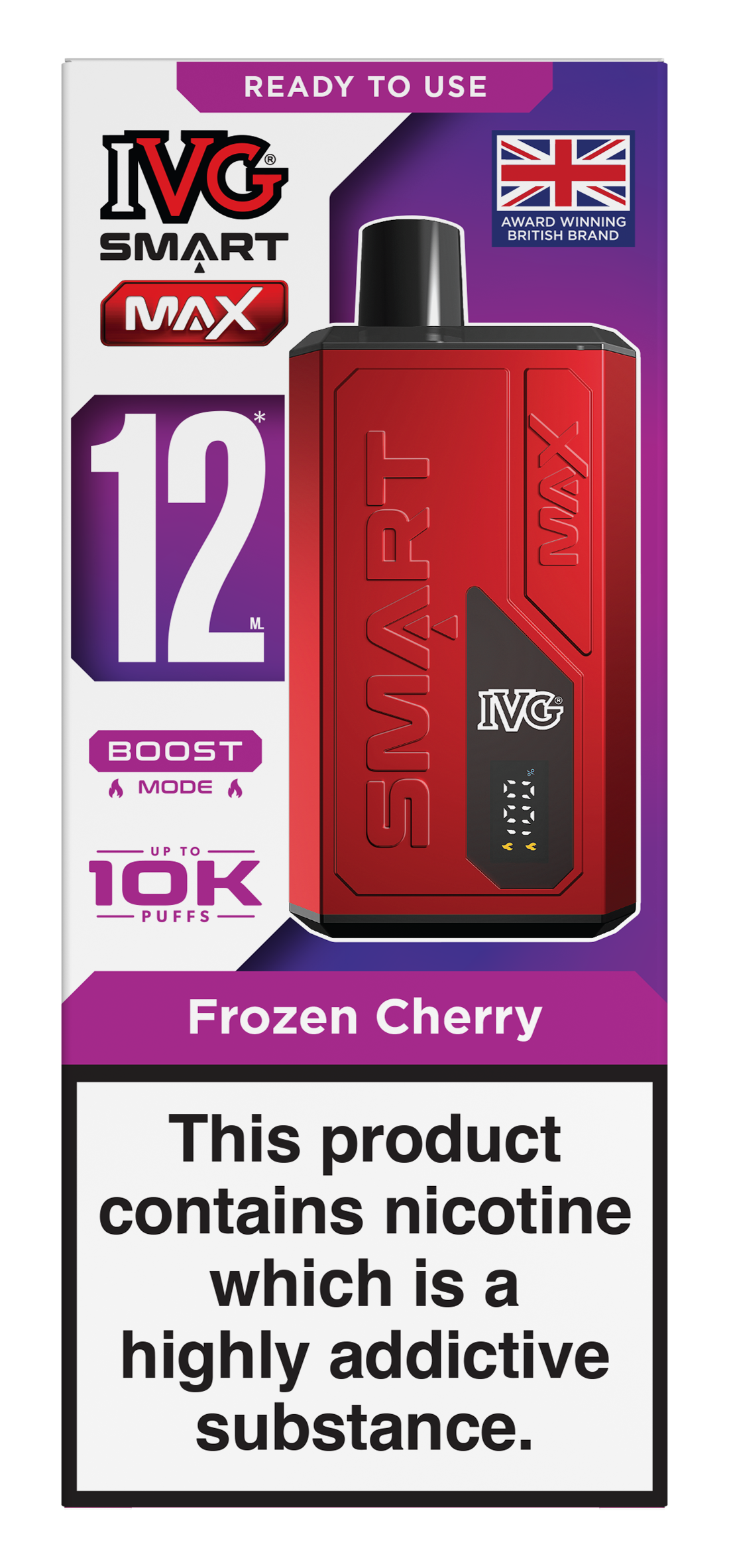 Frozen Cherry Smart Max 10k IVG Disposable Vape Pod Kit