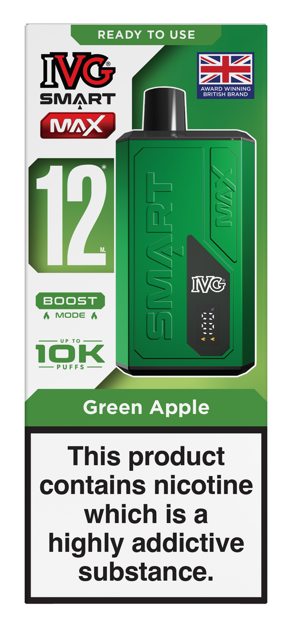 Green Apple Smart Max 10k IVG Disposable Vape Pod Kit
