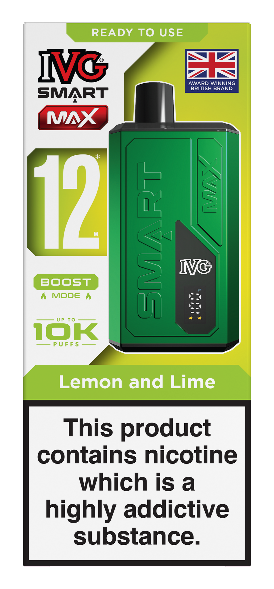 Lemon and Lime Smart Max 10k IVG Disposable Vape Pod Kit