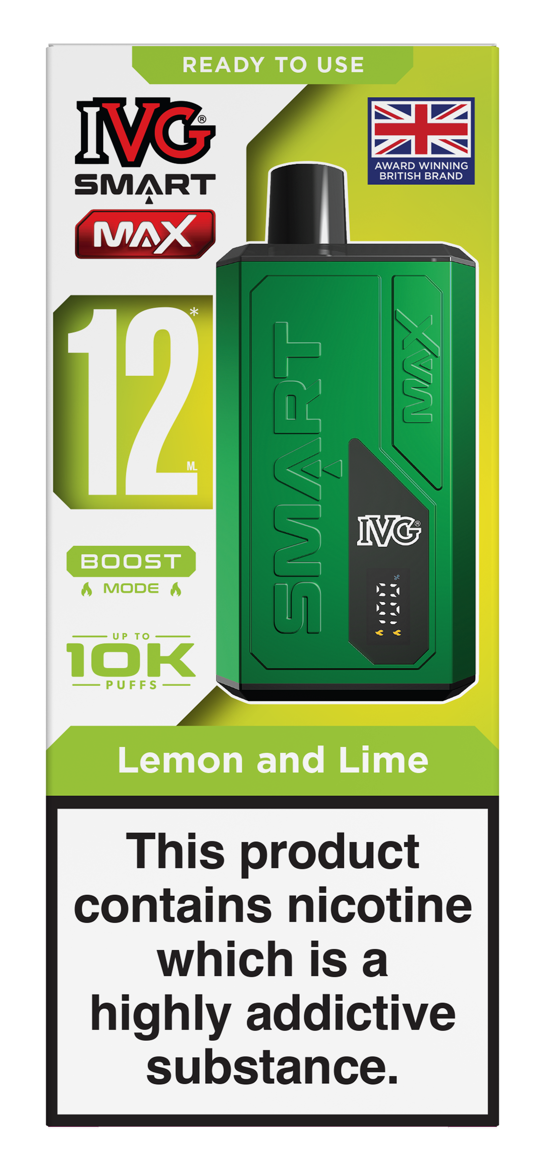 Lemon and Lime Smart Max 10k IVG Disposable Vape Pod Kit