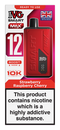 Strawberry Raspberry Cherry Smart Max 10k IVG Disposable Vape Pod Kit