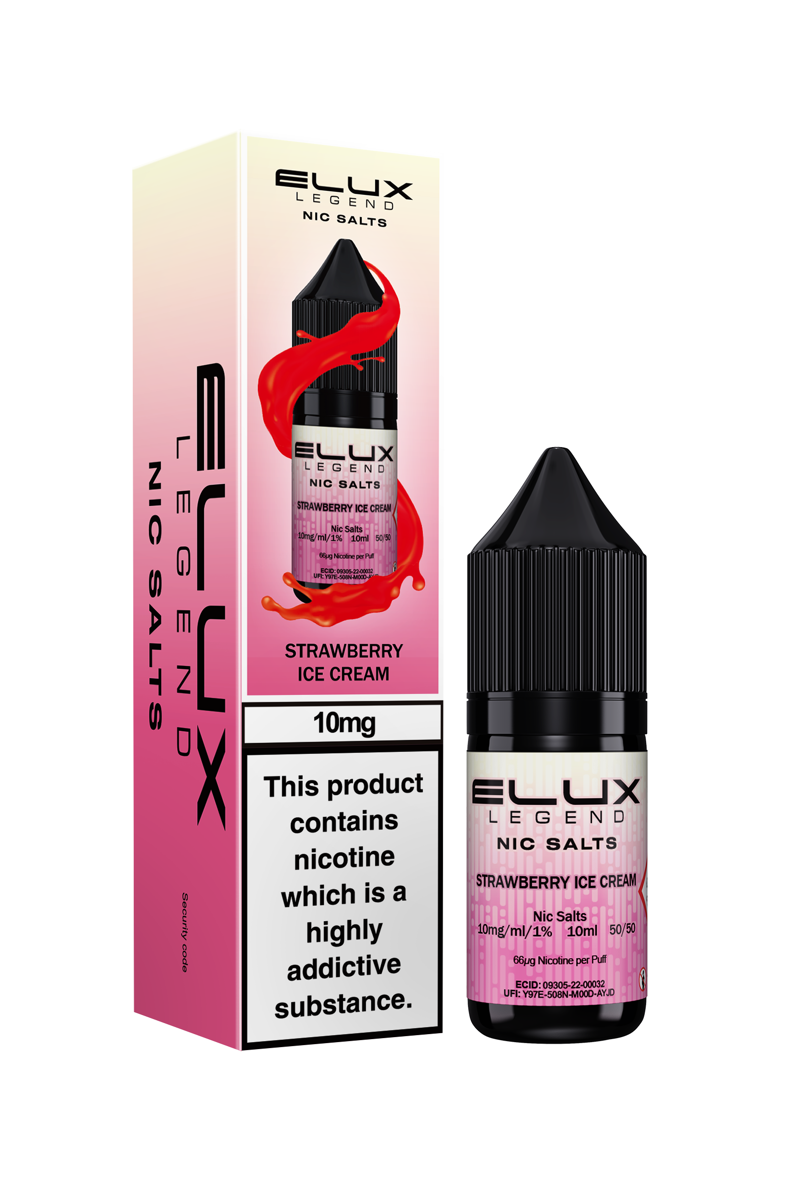 Strawberry Ice Cream Elux Legend E-Liquid (Nic Salt) 10ml