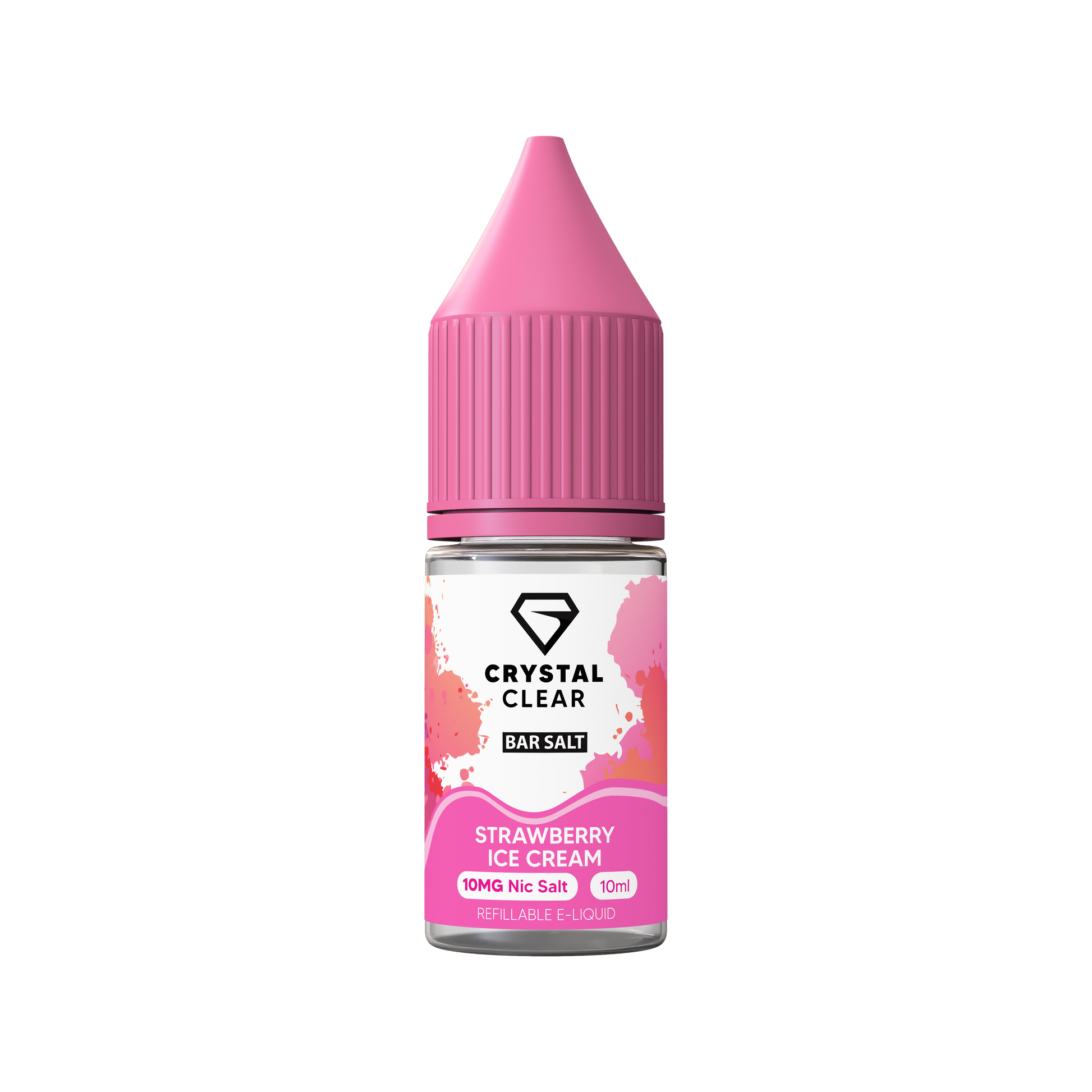 Strawberry Ice Cream Crystal Clear E-Liquid (Nic Salt) 10ml
