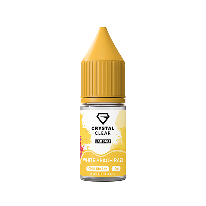 White Peach Razz Crystal Clear E-Liquid (Nic Salt) 10ml
