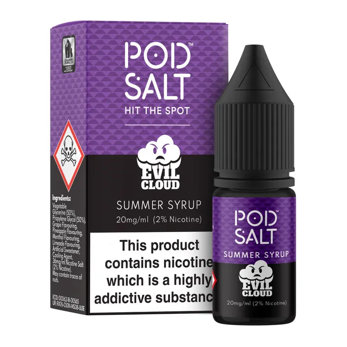Evil Cloud Summer Syrup Pod Salt E-Liquid (Nic Salt) 10ml